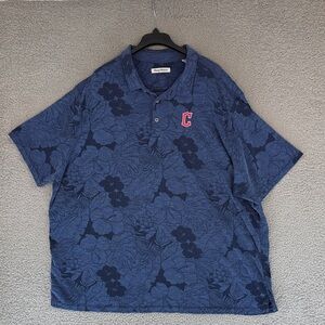 Cleveland Guardians Tommy Bahama men’s 3XLB Navy Floral Polo Shirt baseball